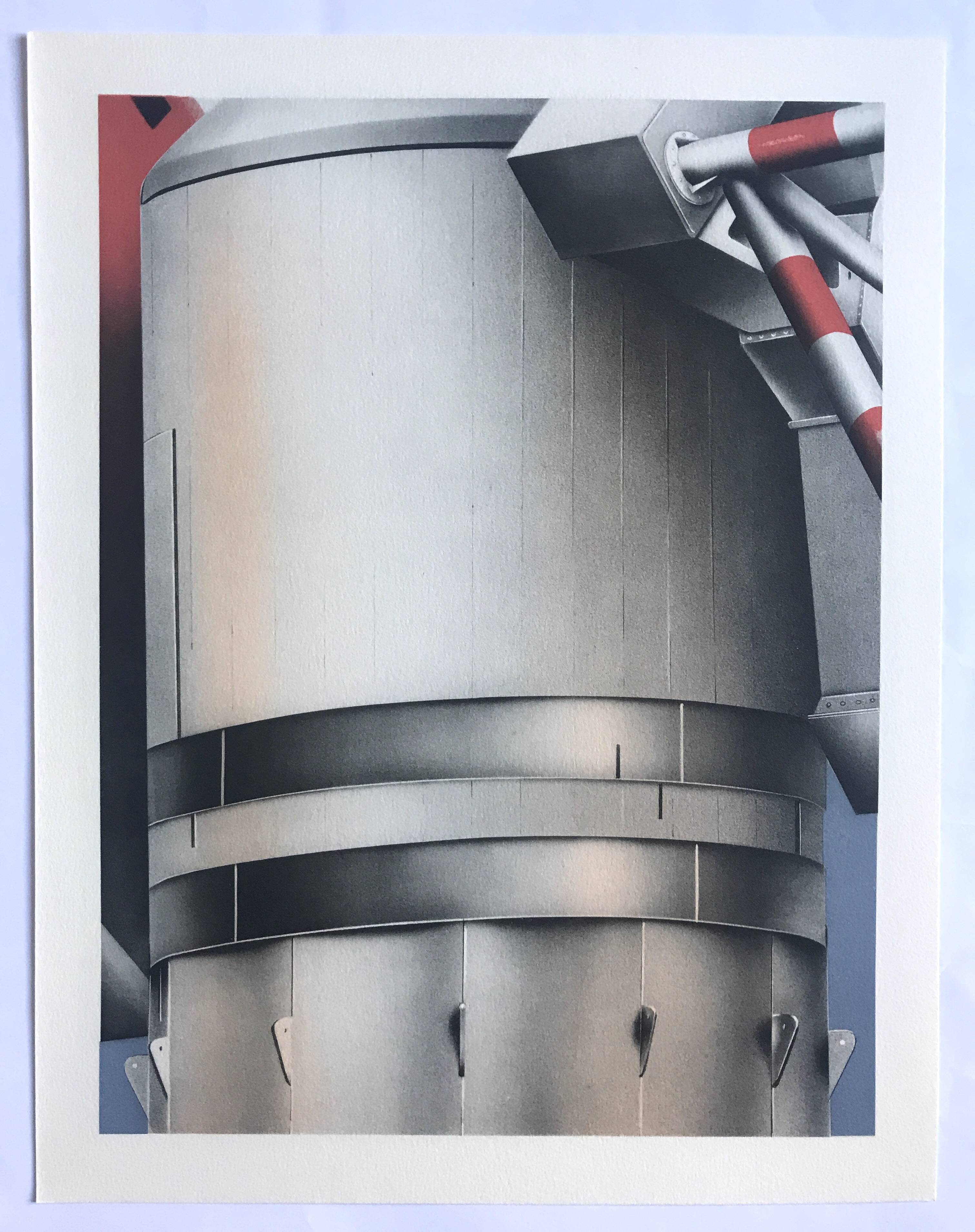 Set of 4 original lithographs by Peter Klasen, 1978. The air.