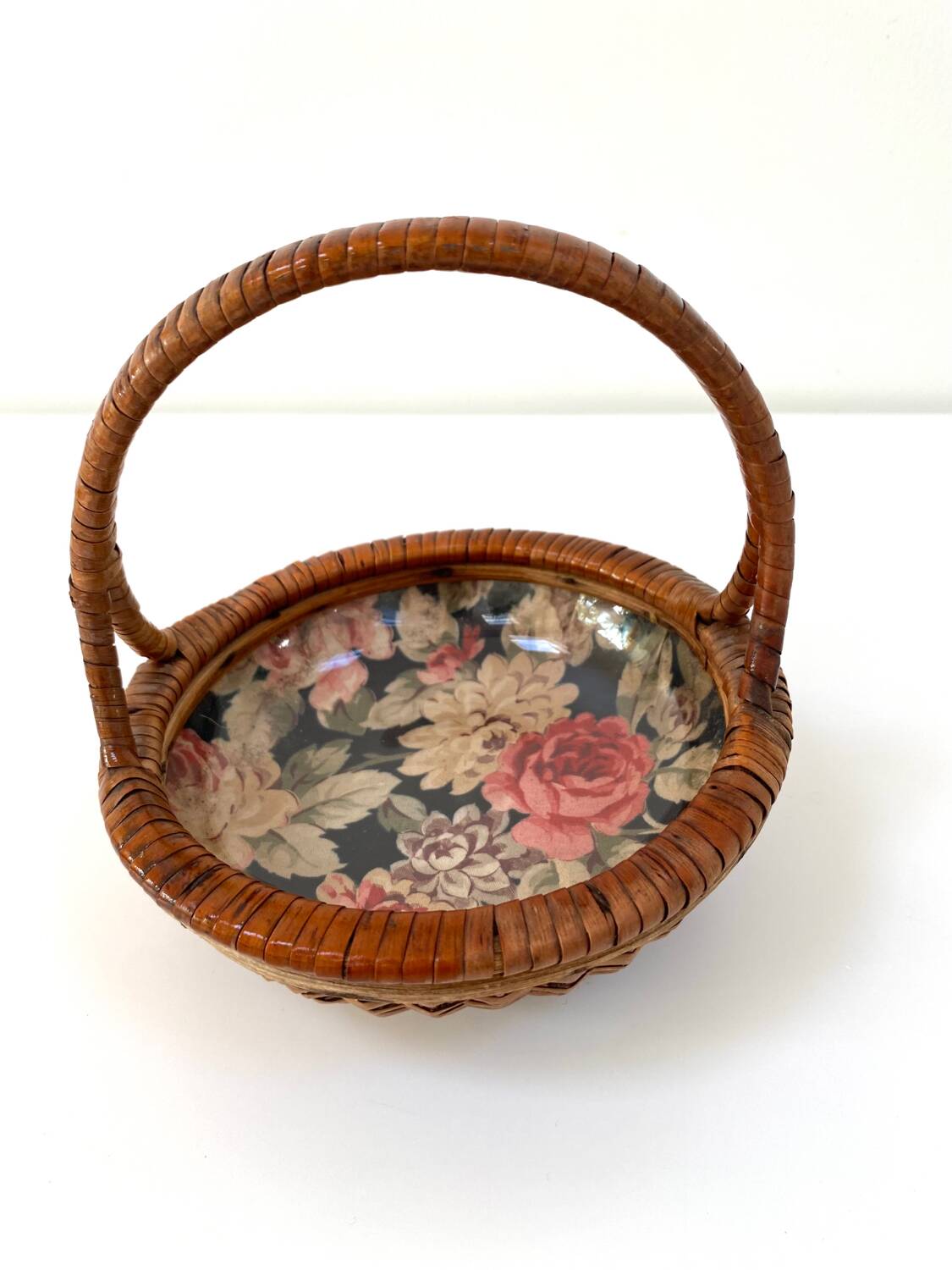 Rattan storage basket from the 50s/60s