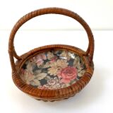 Rattan storage basket from the 50s/60s