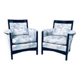 Set of Galaxy Peggy Low Armchairs by Umberto Asnago for Giorgetti, Italy, 1990s