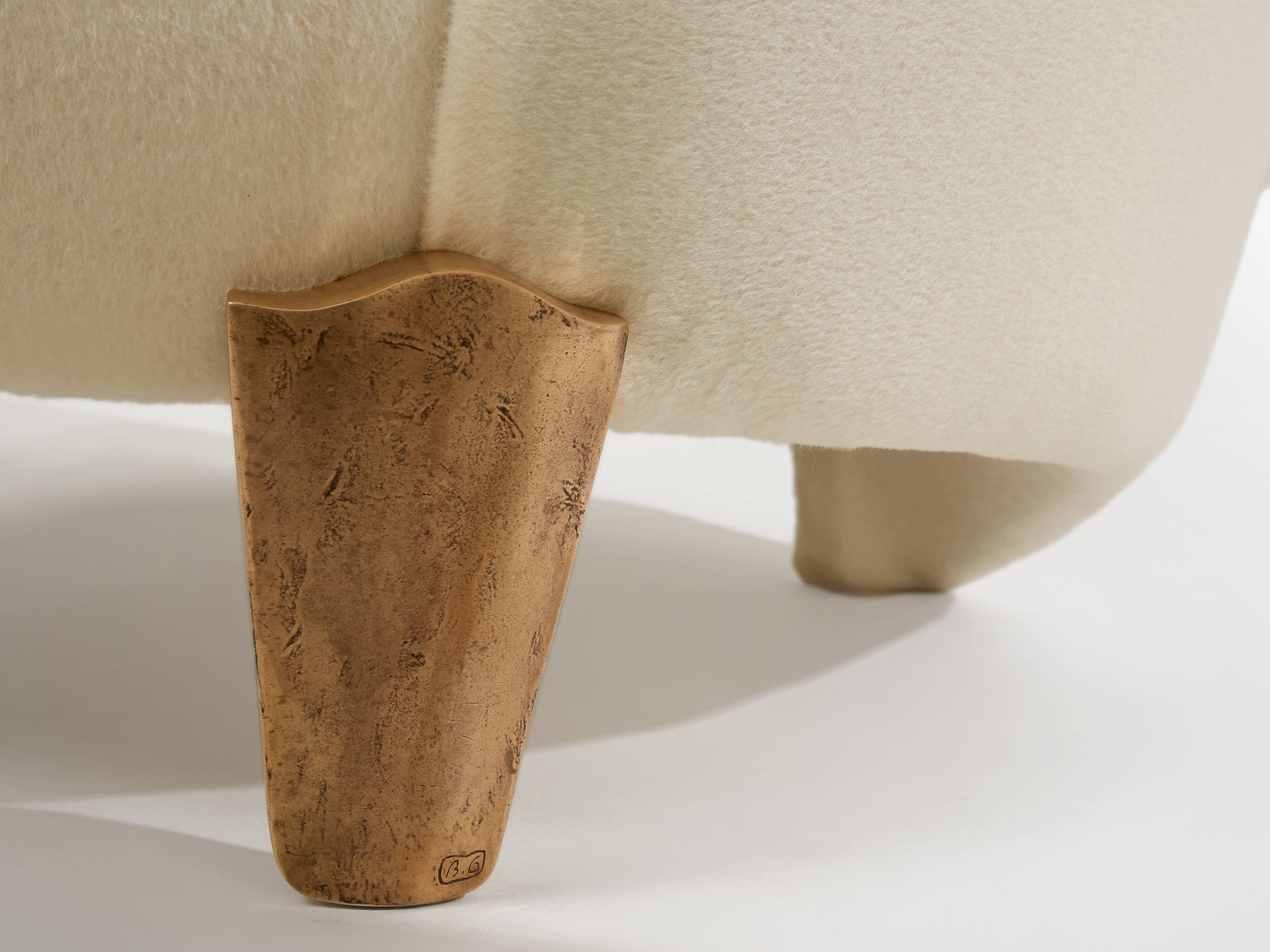 Garouste & Bonetti Koala armchairs in bronze and alpaca 1995