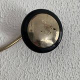 Vintage 1960s gold coat rack with 3 hooks - 45 x 7 cm