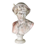 Bust of Hermes in alabaster, Italy circa 1880