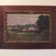 Oil painting on framed landscape panel signed J or F Muller