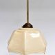 Curved glass Art Deco ceiling lamp, 1930s