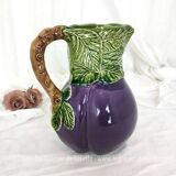Eggplant Barbotine Pitcher