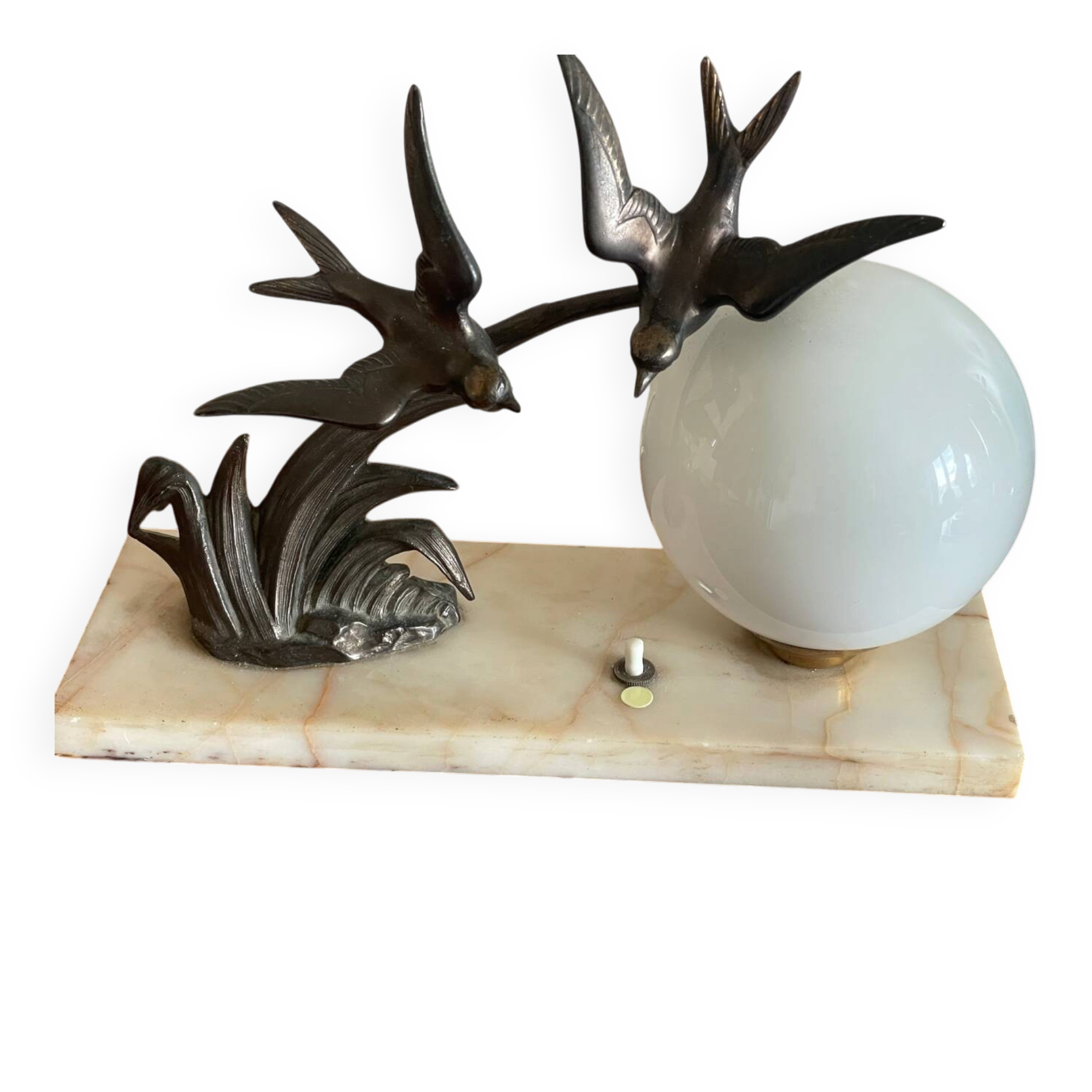 Art Deco swallow lamp