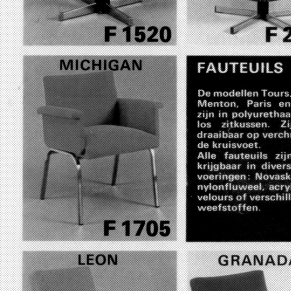 Michigan model chair by Meurop 1960s