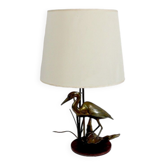 Brass table lamp, "the heron" – 1970