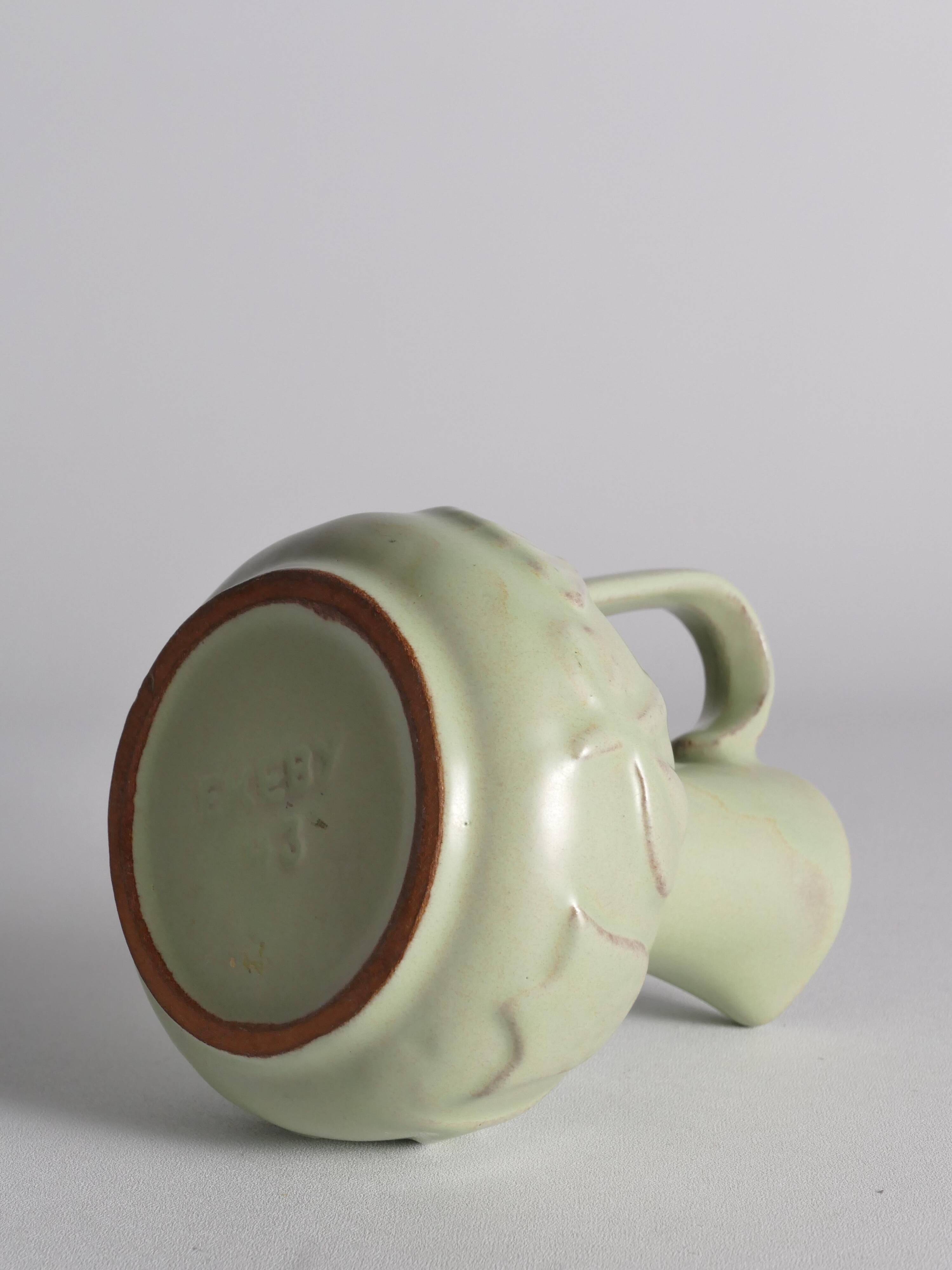 Celadon Green Relief Vase by Anna-Lisa Thomson, Upsala Ekeby, 1940s