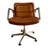 Leather chair by Jorgen Kastholm for Kusch & Co. 1970s.