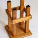 Modernist stool in framiré wood⎮70s