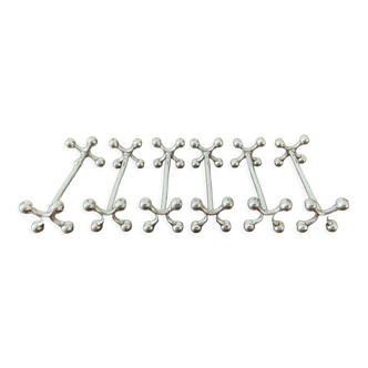 6 portes couteaux Christofle métal argenté XIXème siècle