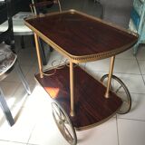 Rolling service wood and brass