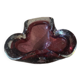 Murano shell-shaped bubble glass ashtray from 1970