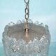 Orrefors Vintage Glass Suspension, Space Age lamp by Fagerlund