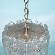 Orrefors Vintage Glass Suspension, Space Age lamp by Fagerlund