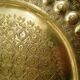 Plateau Moroccan brass vintage floral decoration