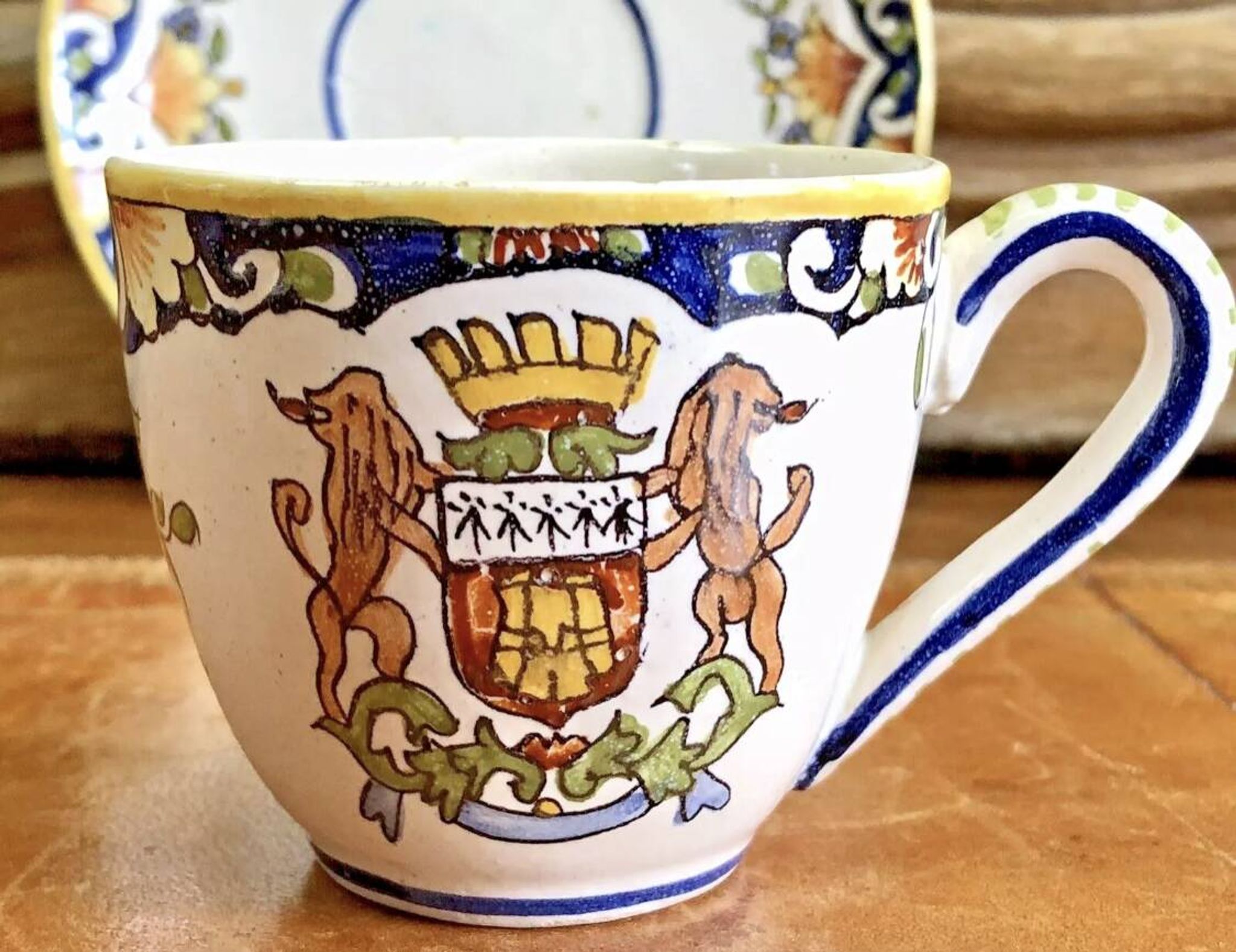 6 old Devres Fourmaintraux Rouen coffee cups Dinan model 19th century