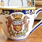 6 anciennes tasses à café Devres Fourmaintraux Rouen modèle Dinan XIXe