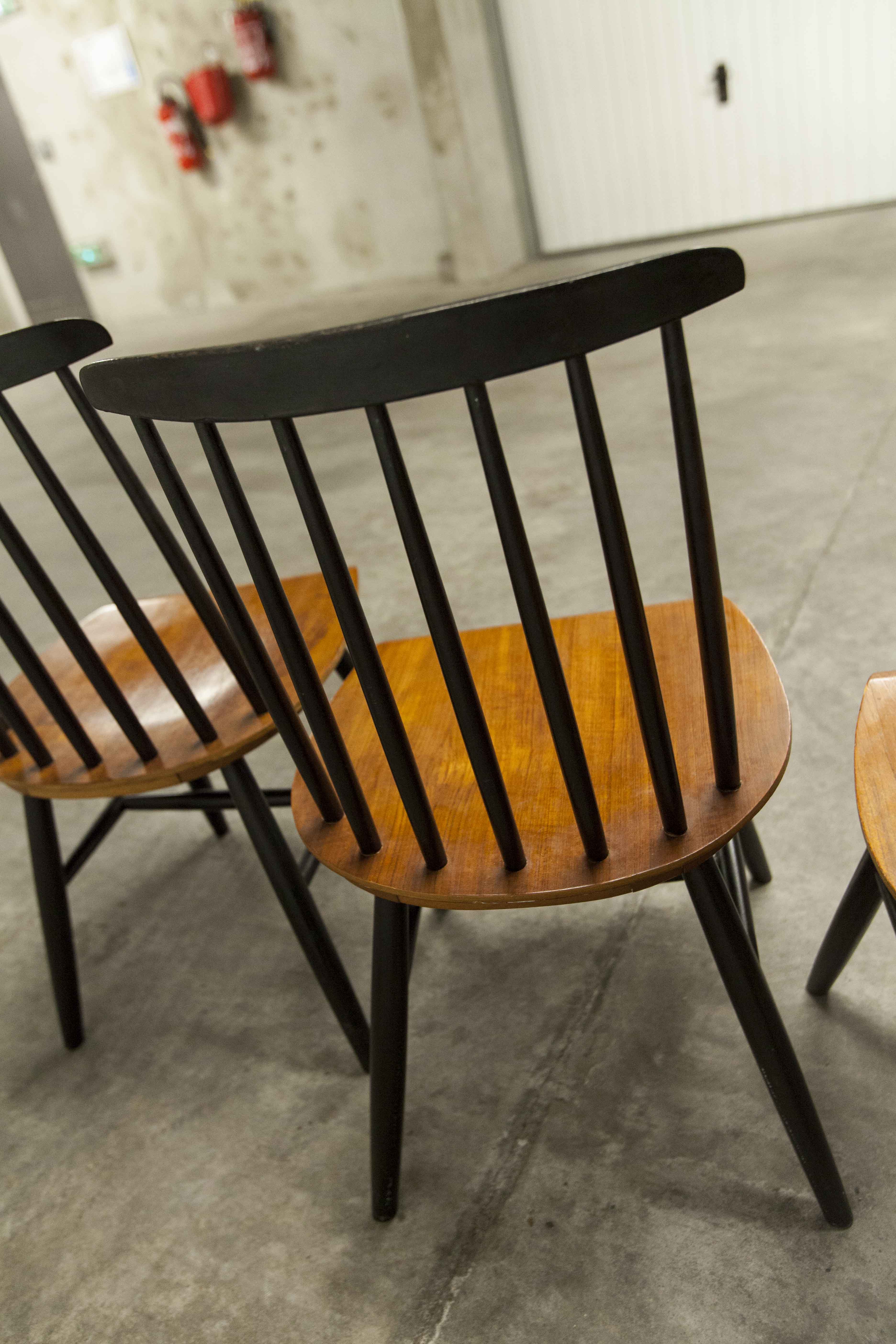 Set of 4 Fanett chairs by IImari Tapiovaara 1960