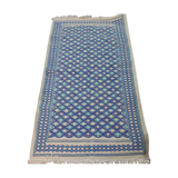 Tapis bleu multicolore fait main 152x275cm