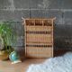Wall shelf or to be placed in unique Japanese style rattan vintage pagoda