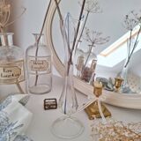 80s blue glass soliflore