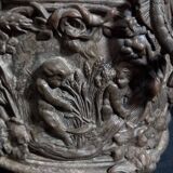 Paire de Cache-pots 19ème Siècle en Cuivre-Laiton Avec Putti en Repoussé