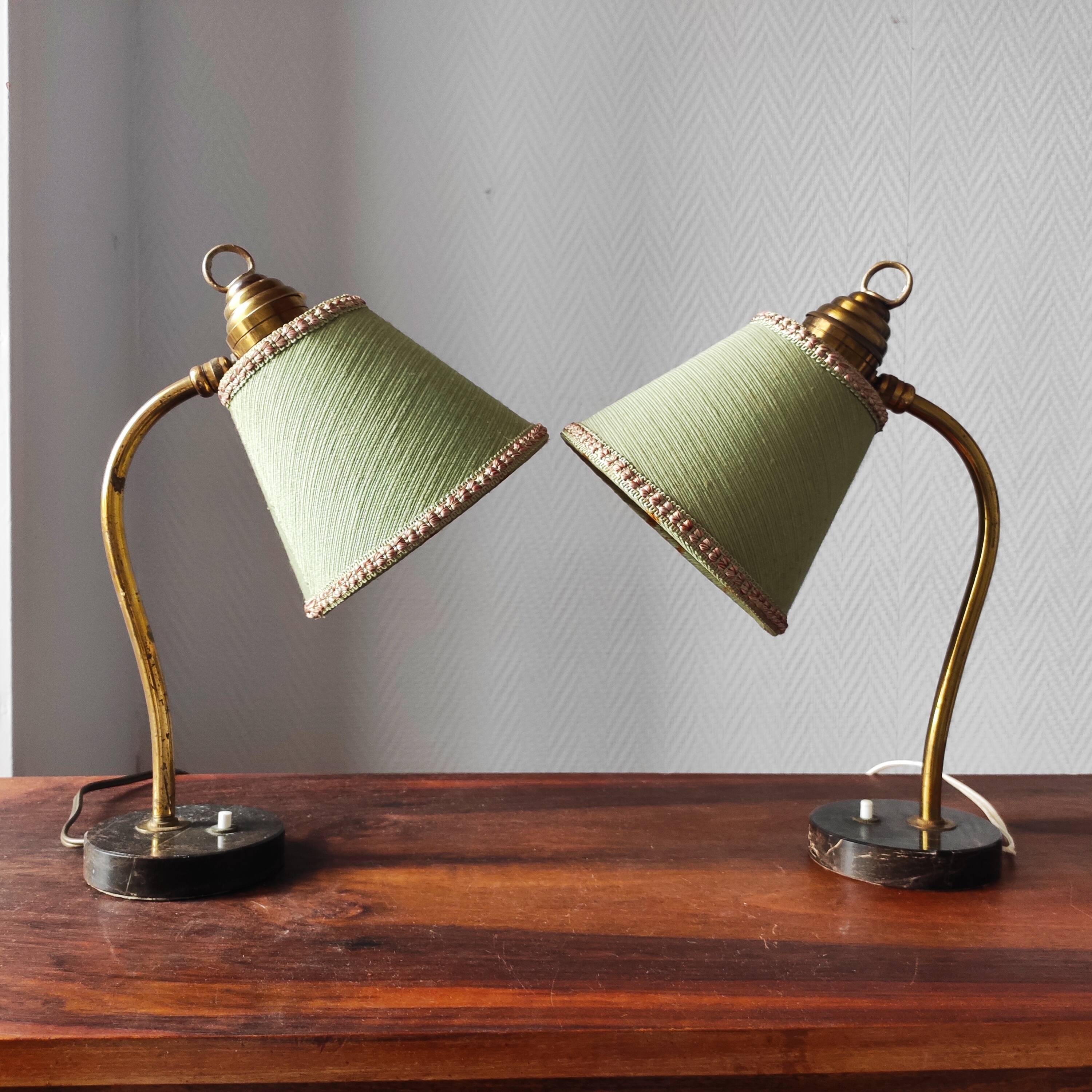 Pair of art deco lamps 1940/50