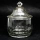 Sugar bowl, Art Deco, pressed glass, Germany, 1950s