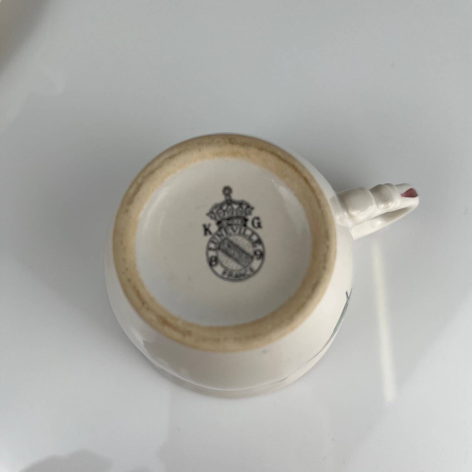 Set of 5 KG Luneville cups + saucers – Réverbère model