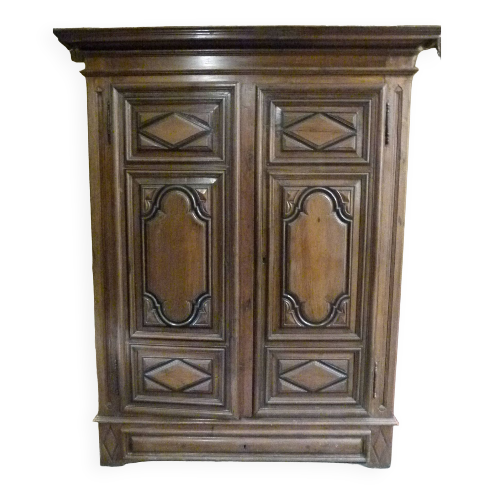 19th century walnut cabinet door
