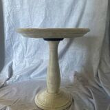 side table finished in bone marquetry