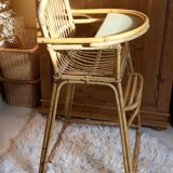Rattan high chair
