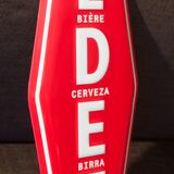 Enamelled plate advertising for the famous Belgian beer brand VEDETT (Duvel)