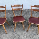 Bistro chair vintage Scandinavian brasserie colorful galette - 1950 1960