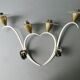 Pair of metal and glass sconces, 50s