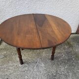 Half moon table in solid walnut louis philippe from the 19th century