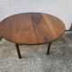 Table demi lune en noyer massif louis philippe du xix ème siecle