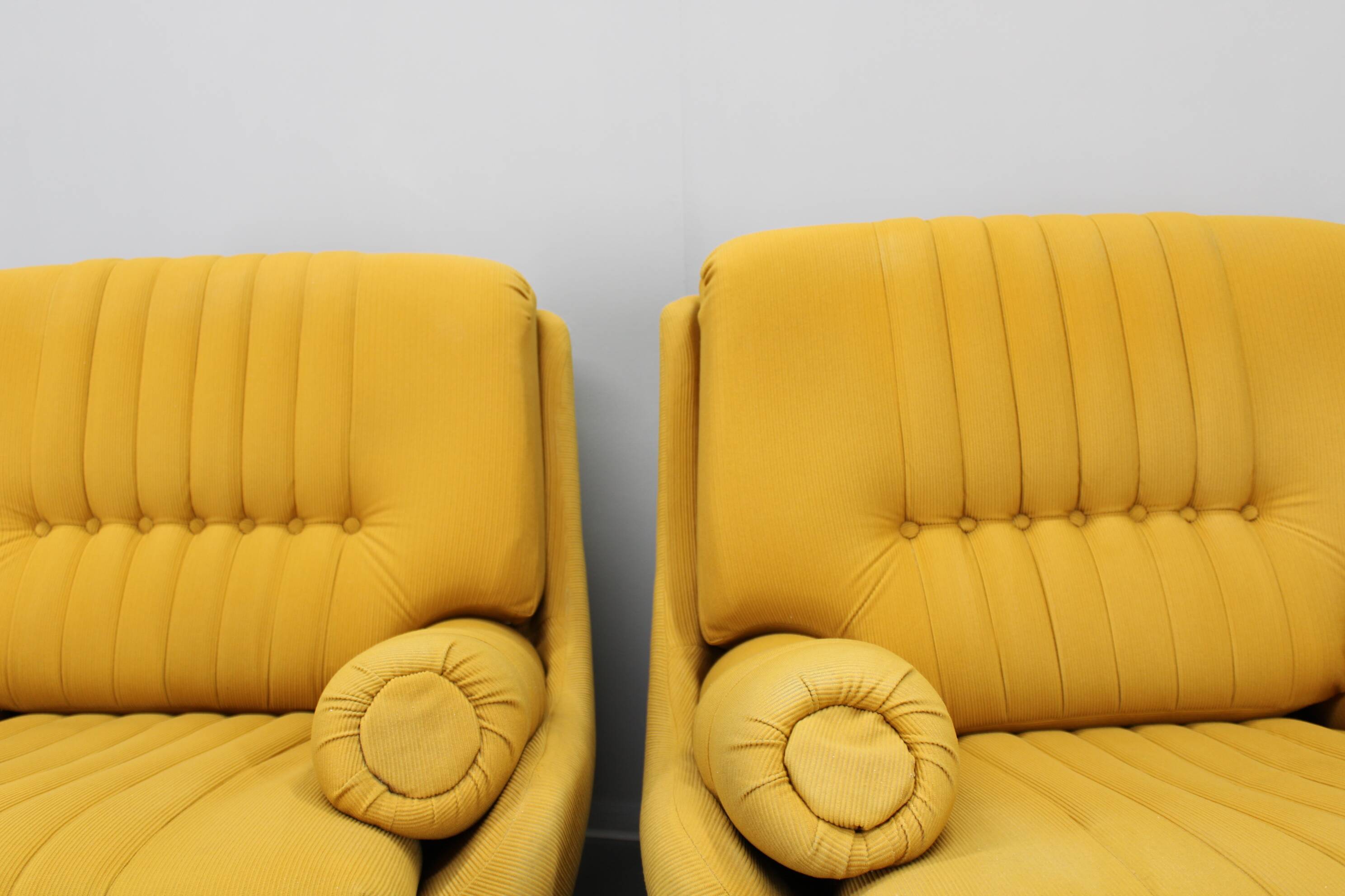 1970s Rare Space Age Pair of Armchairs , Czechoslovakia