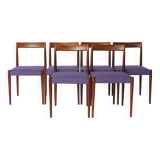 Lot de 6 chaises de salle à manger vintage en palissandre par Lübke, Allemagne, années 1970