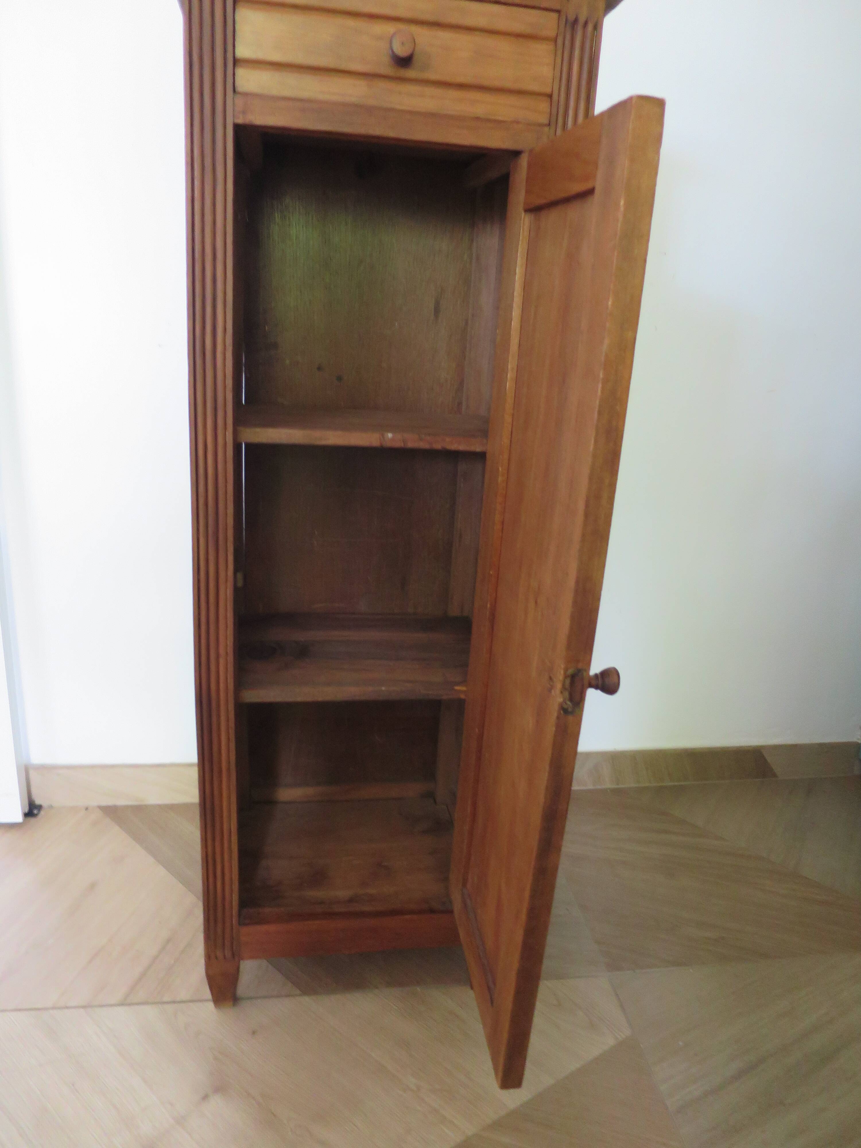 vintage - jam cabinet - side table - 1 drawer - 1 door - rustic style
