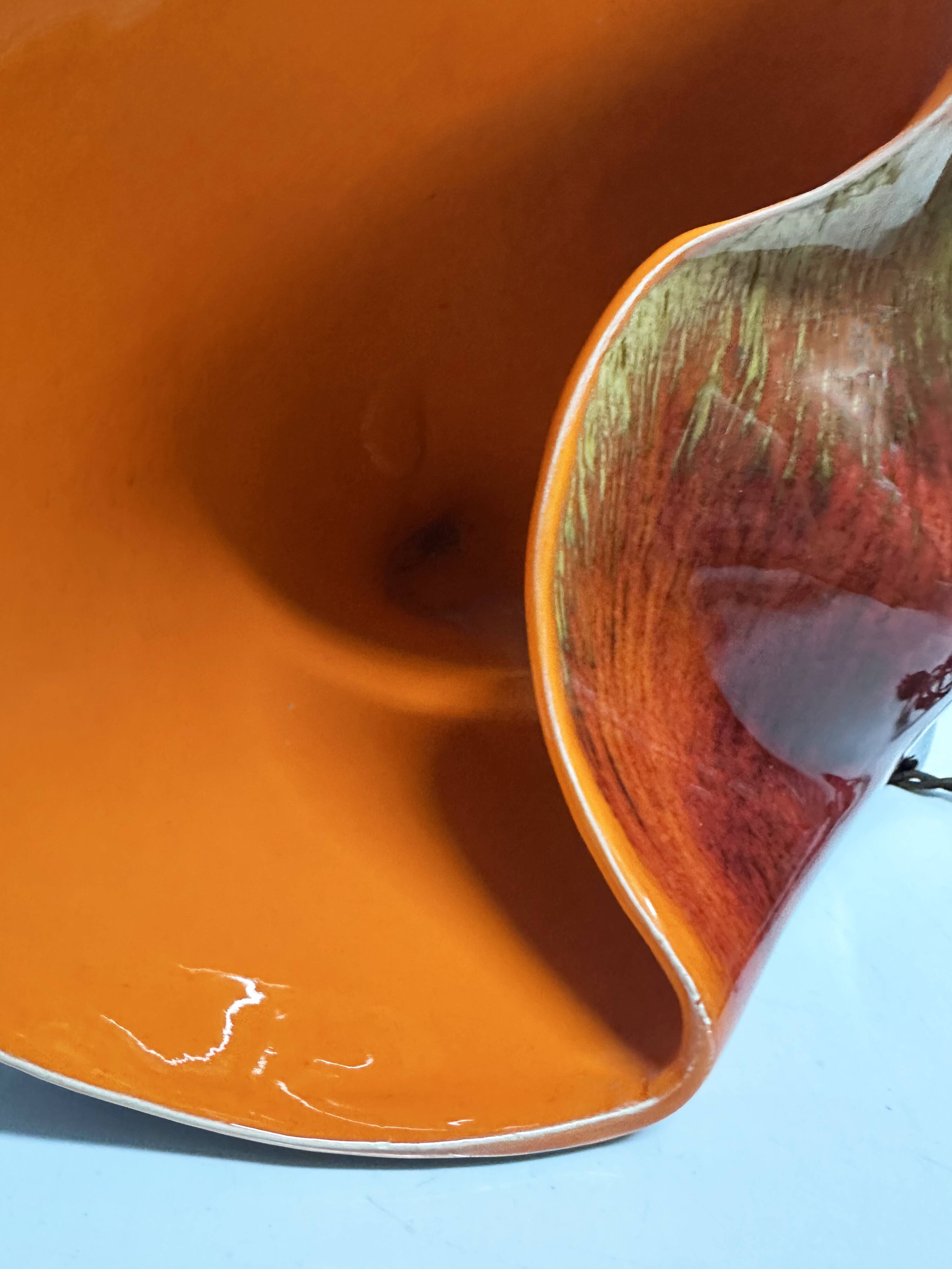 Shell lamp Vallauris in ceramic. France, 1970s.