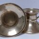 Pair of vintage solid brass hand candlesticks