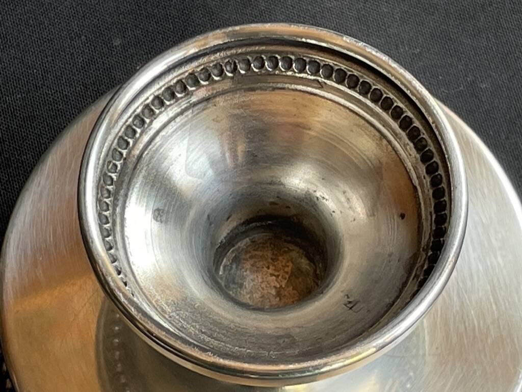 Pique-fleurs - Silver metal and glass