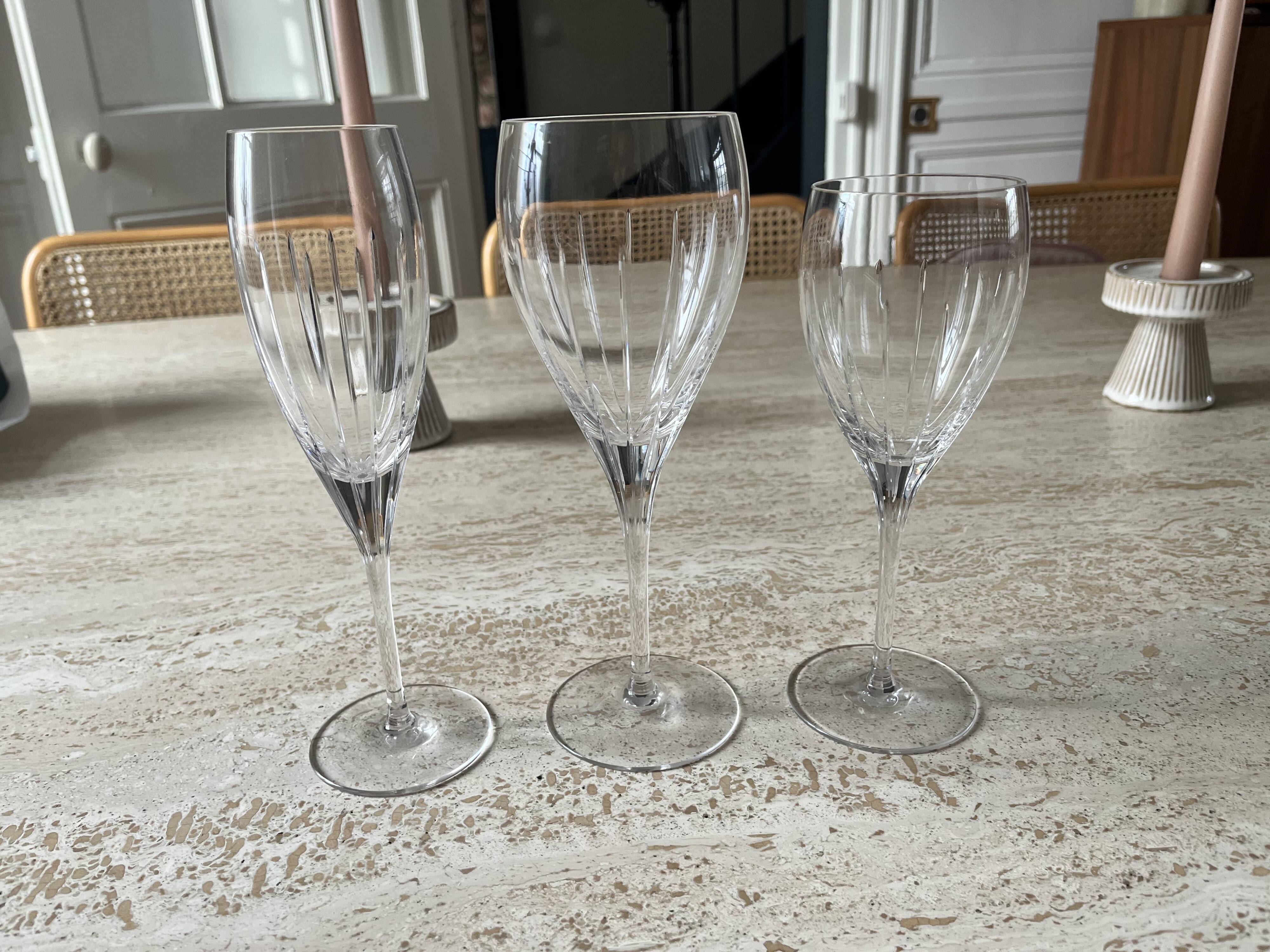 Christofle crystal glass service