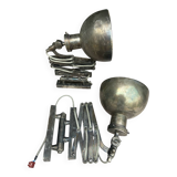 2 accordion scissors wall lights Cheoma in silver metal