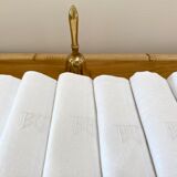 Set of 6 BG monogram damask cotton towels