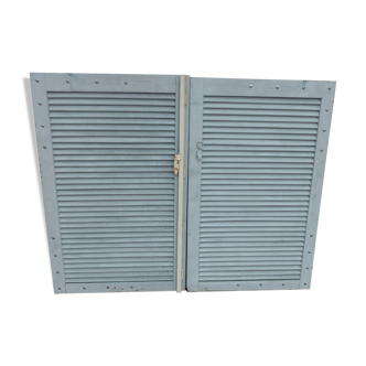 Volets en bois persiennes 2 battants dim l 74.5 x  h 117 cm